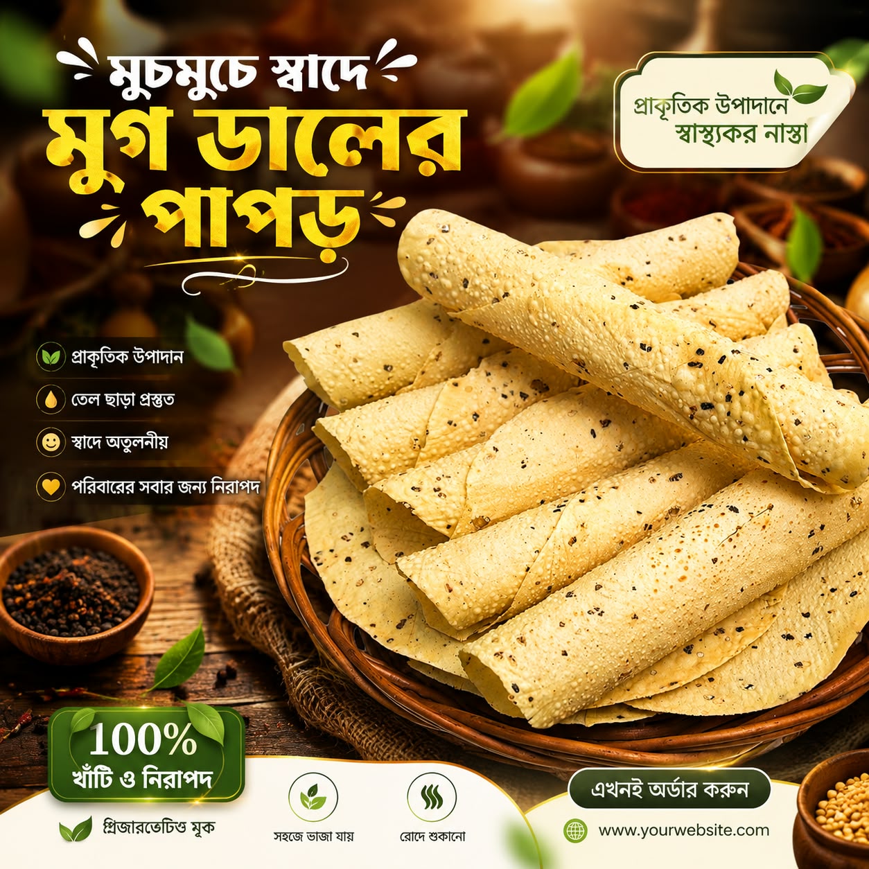 দিনাজপুরের মুগডালের পাঁপড়